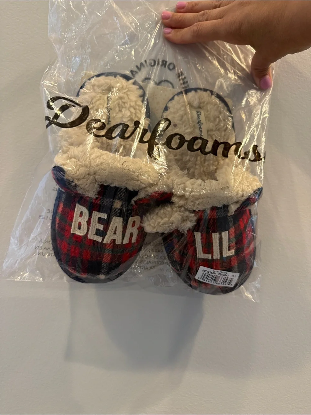 dearfoams cozy plaid